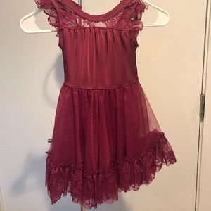 Burgandy contemporary costume in child medium.